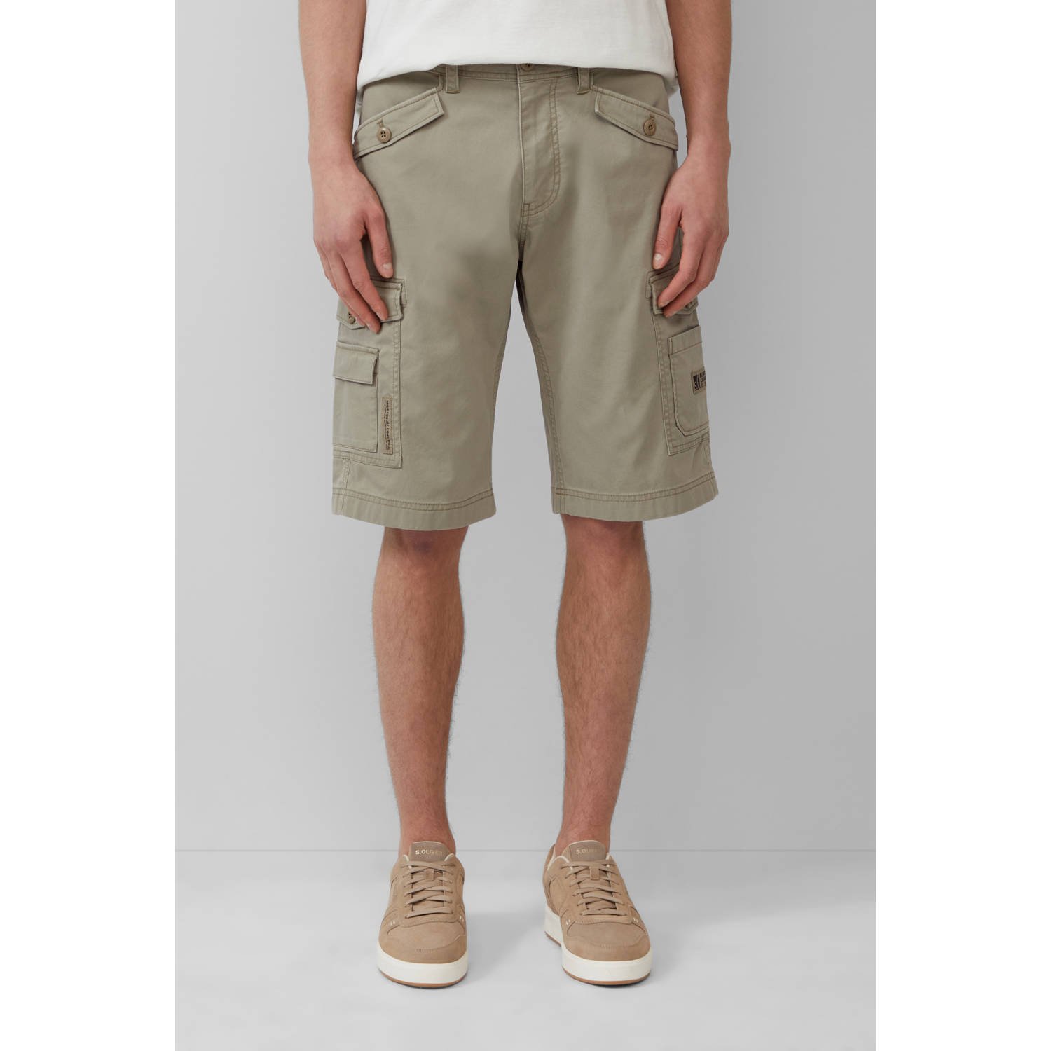 S.Oliver Big Size relaxed cargo short groen