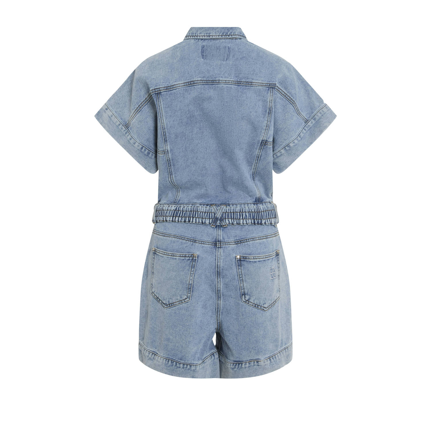 ROUGE EDIT denim light blue denim playsuit