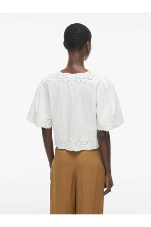 top ecru broderie