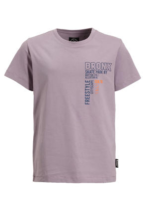 T-shirt met printopdruk paars