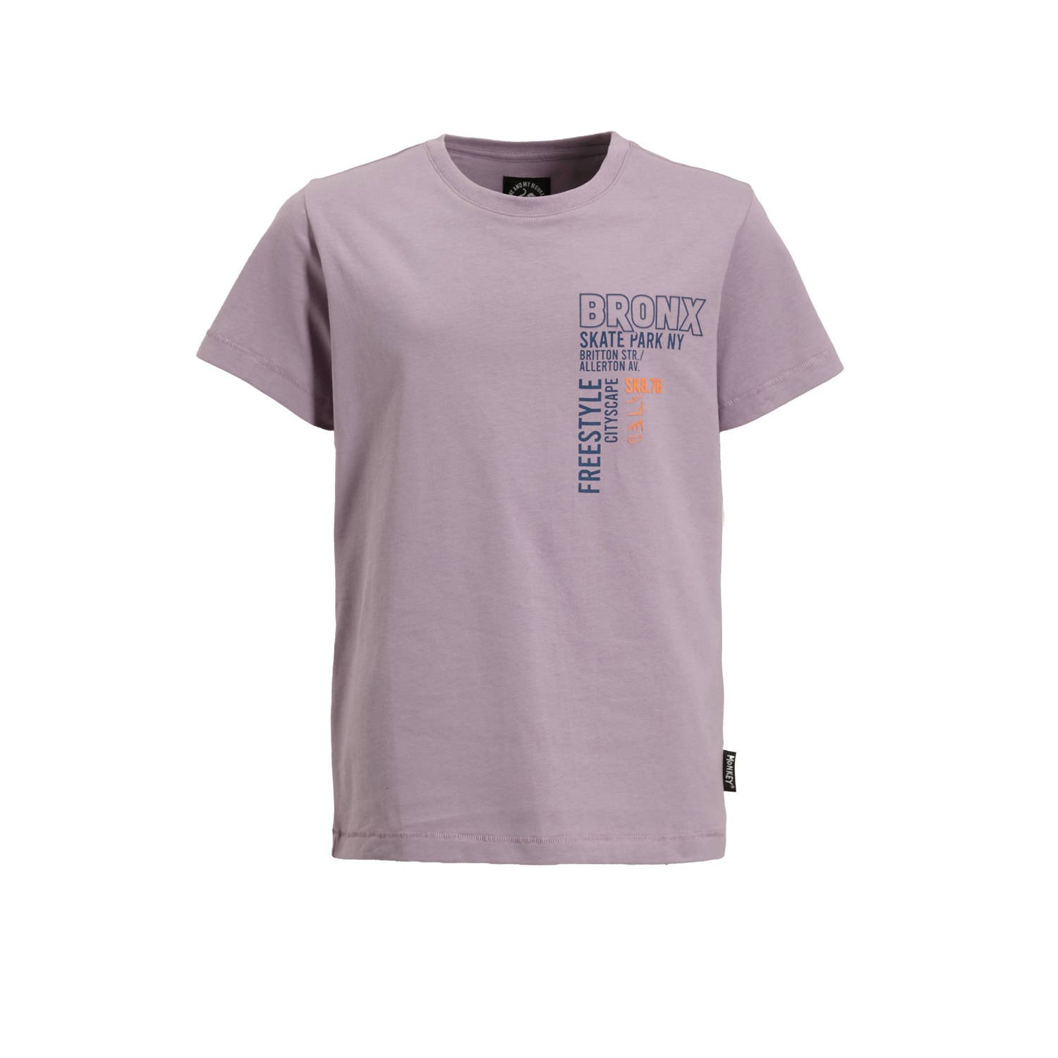 Me & My Monkey T-shirt met printopdruk paars