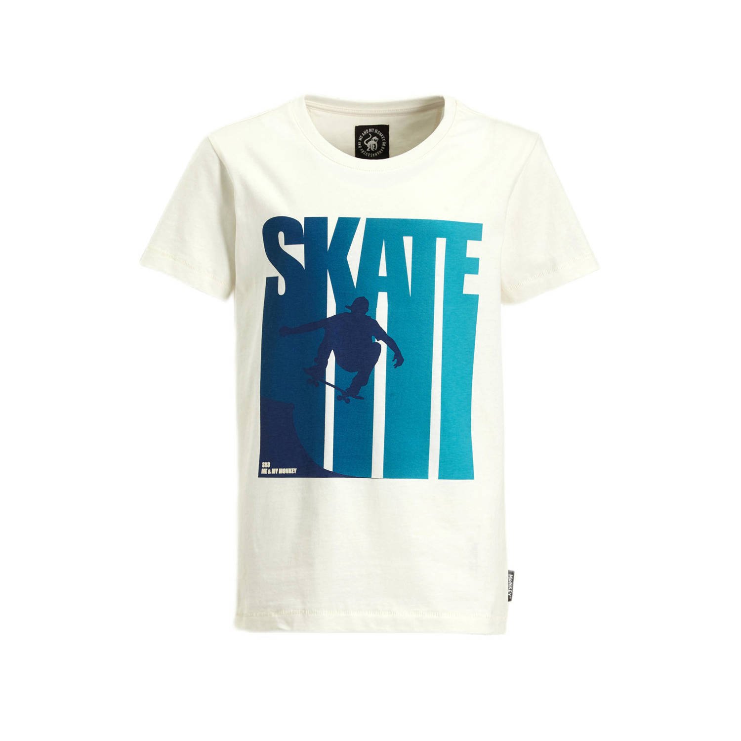 Me & My Monkey T-shirt met printopdruk off-white