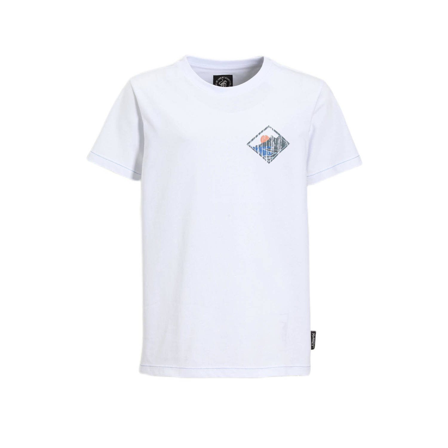 Me & My Monkey T-shirt met printopdruk wit