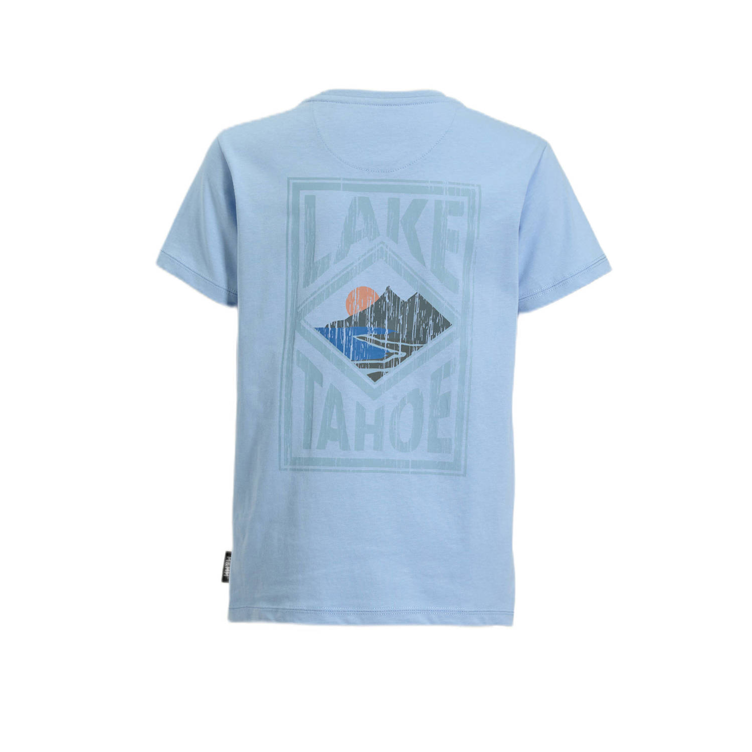 Me & My Monkey T-shirt met printopdruk blauw