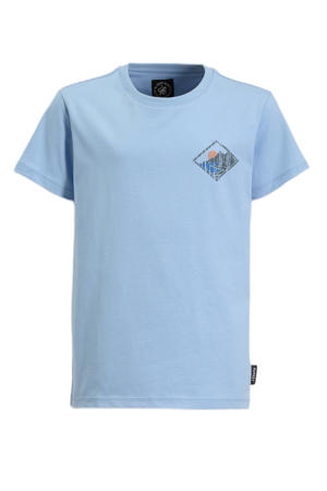 T-shirt met printopdruk blauw