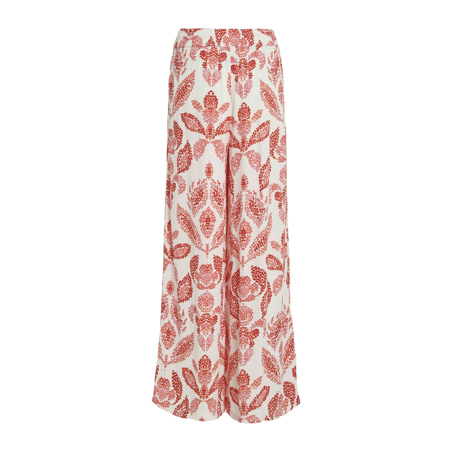VILA wide leg regular waist broek ecru