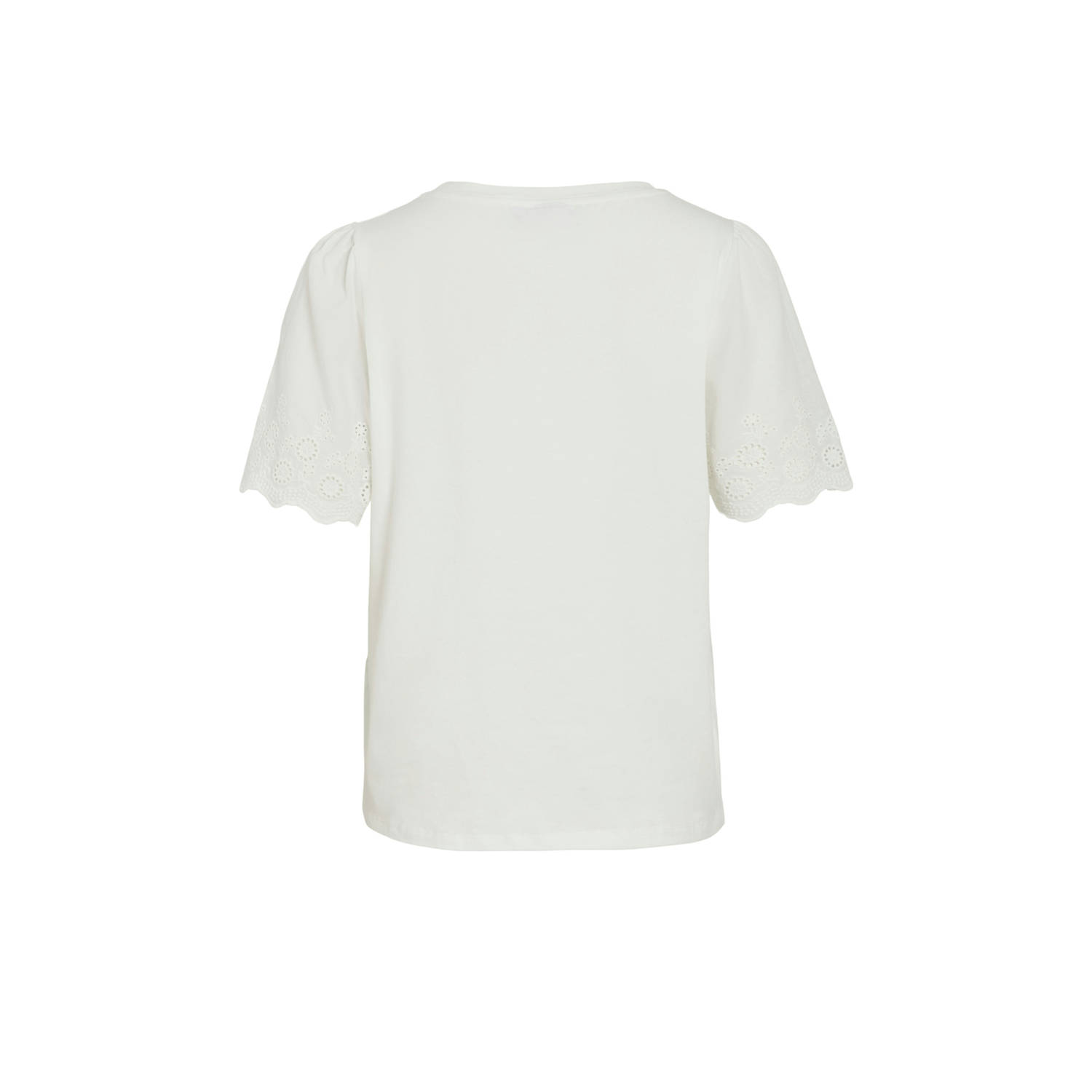 VILA T-shirt ecru broderie