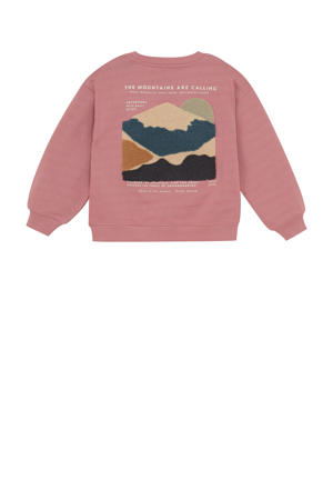 sweater met backprint roze