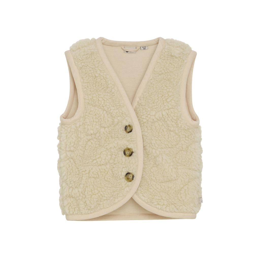 Daily7 teddy gilet ecru