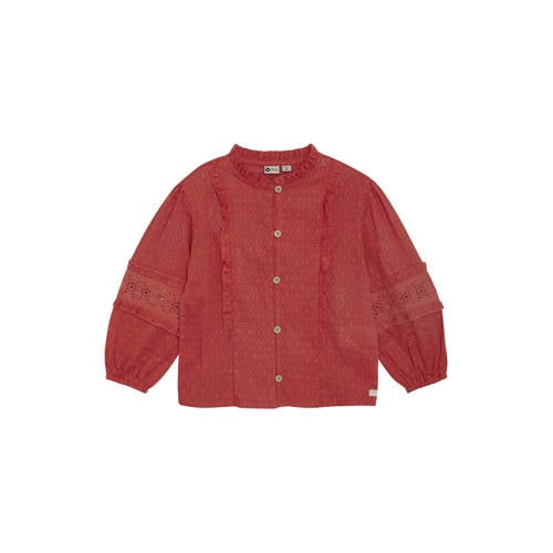 Daily7 blouse rood broderie afbeelding