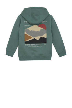 hoodie met backprint groen