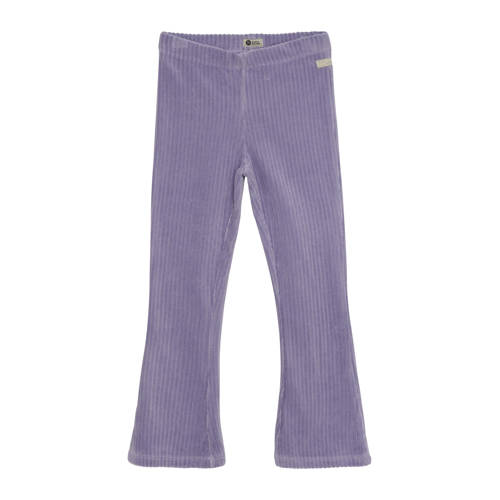 Daily7 fluwelen flared broek paars afbeelding