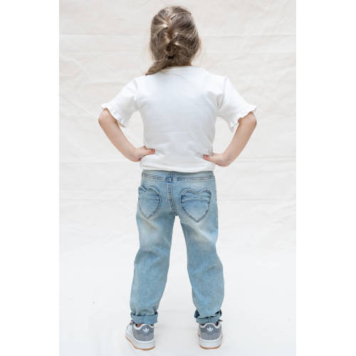Daily7 mom jeans light blue denim afbeelding
