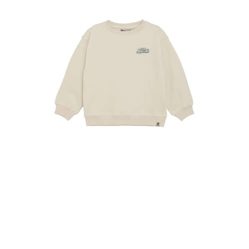Daily7 sweater met backprint beige afbeelding