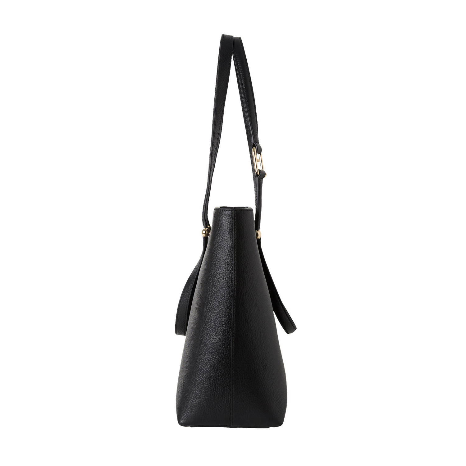 Furla leren shopper Duetto L zwart
