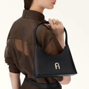 thumbnail: Furla leren schoudertas Diamante Mini zwart