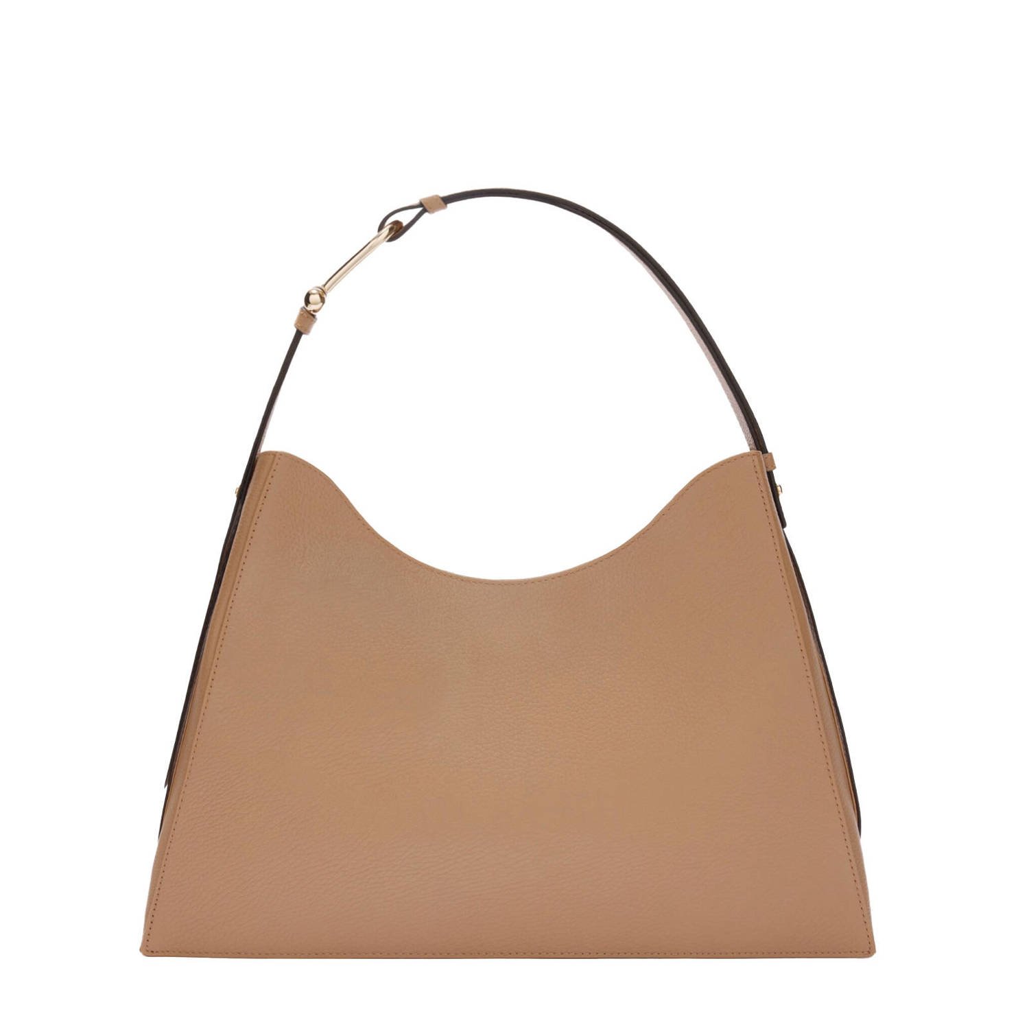 Furla leren schoudertas Nuvola L lichtbruin