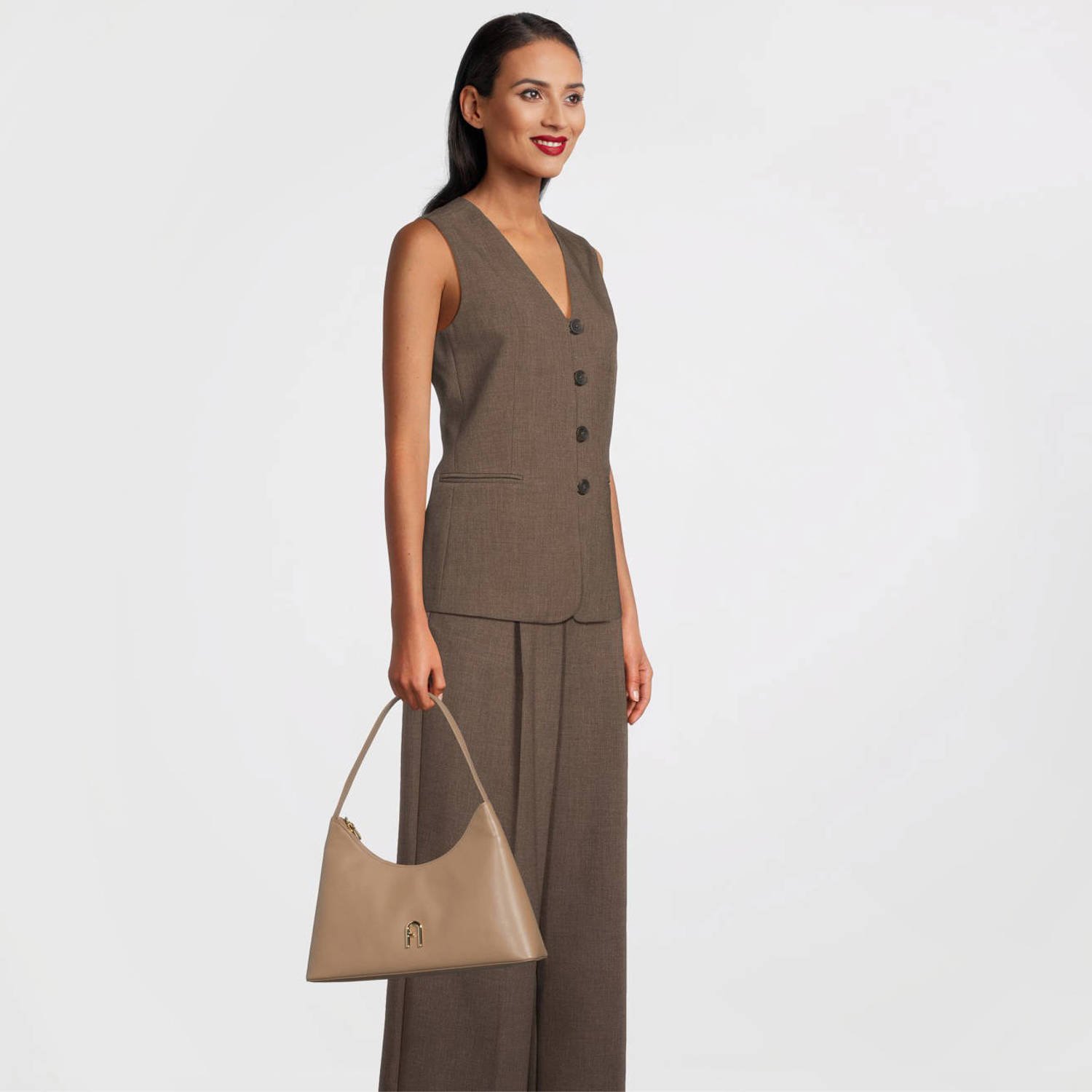 Furla Crossbody bags Diamante S Shoulder Bag in beige
