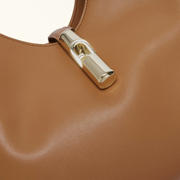 thumbnail: Furla leren schoudertas Goccia M cognac