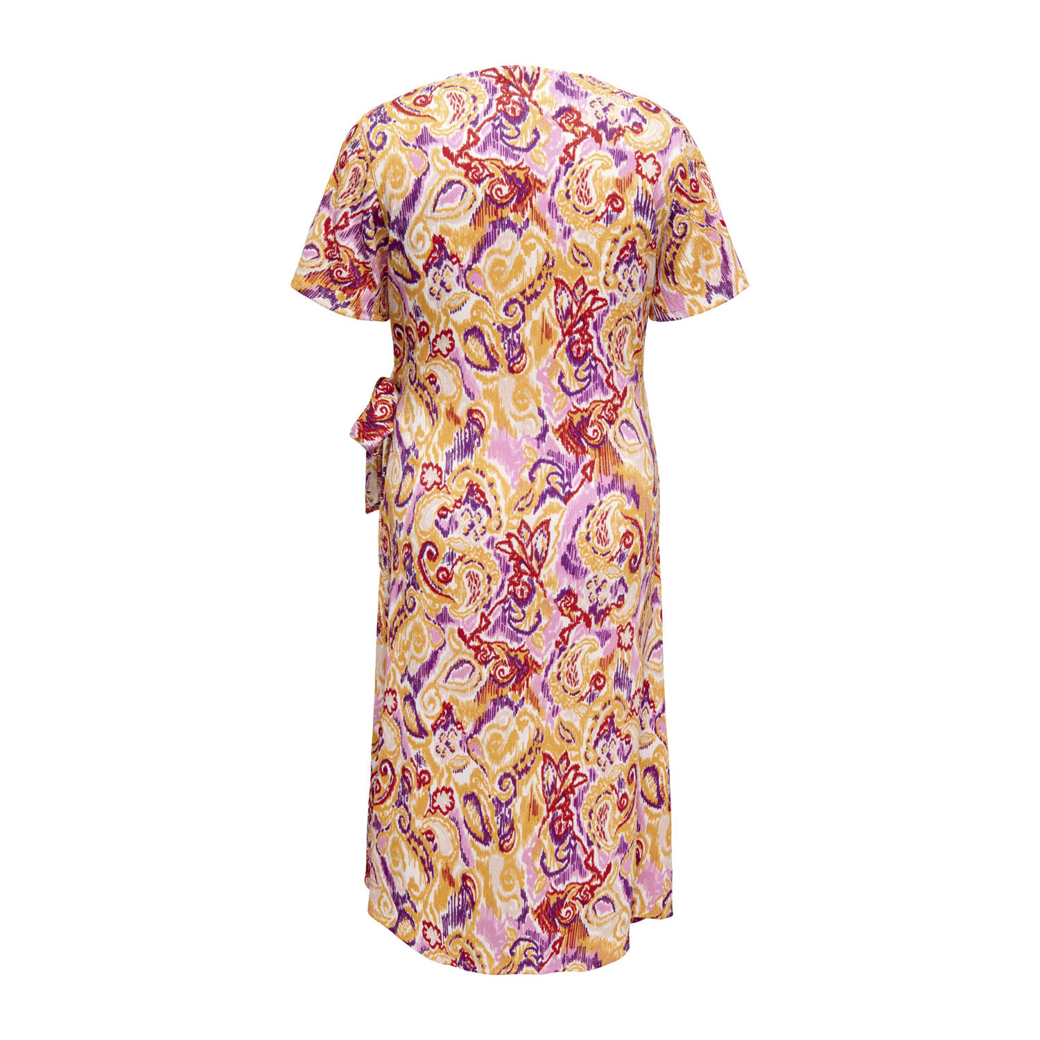 ONLY CARMAKOMA wikkel- overslagjurk roze