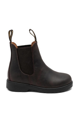 Kim leren chelsea boots donkerbruin
