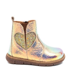 Maggie leren enkelboots goud metallic