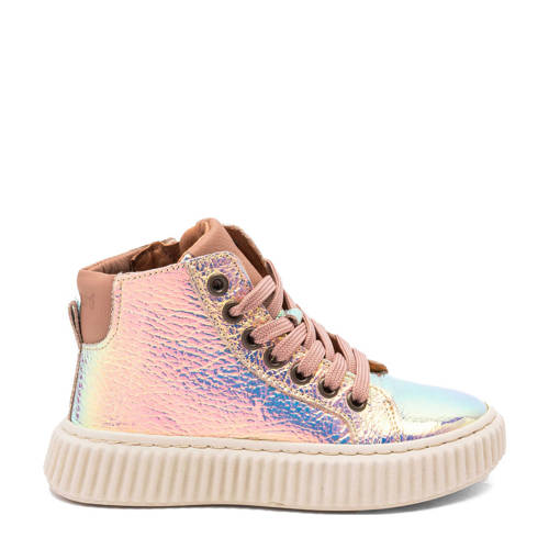 Bisgaard Debbie leren sneakers zilver metallic afbeelding