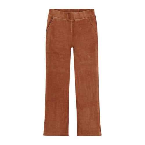 Tumble 'n Dry corduroy wide leg casual broek bruin afbeelding