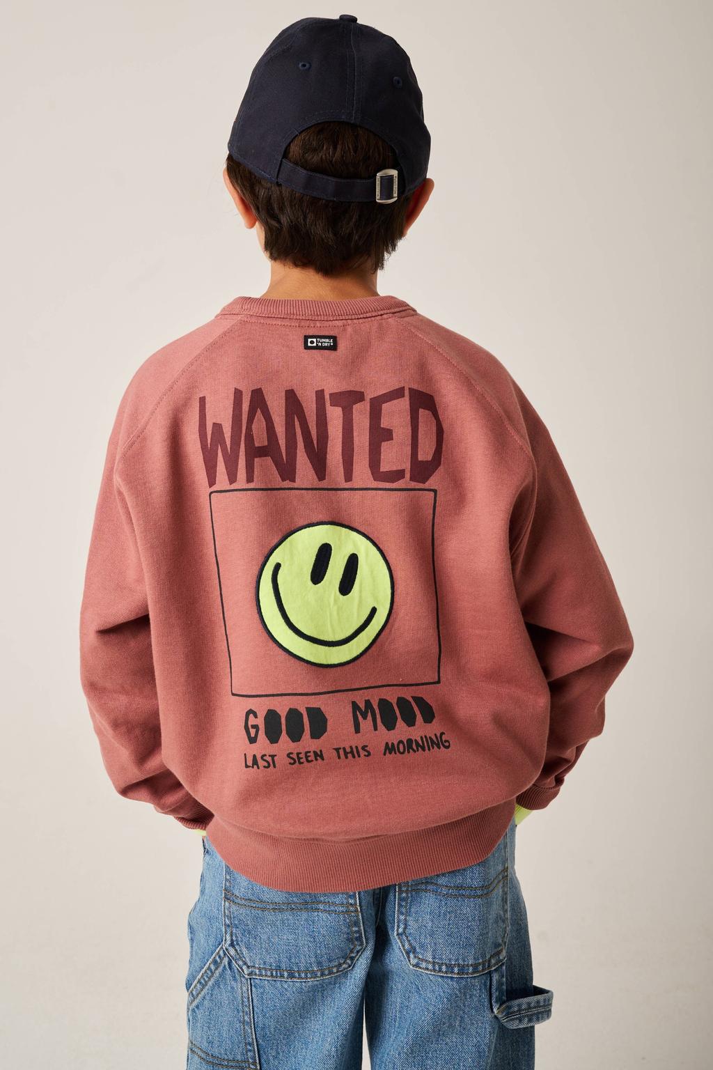 Tumble 'n Dry sweater met backprint oranje