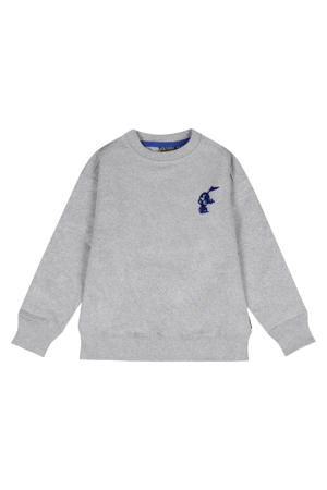 sweater met backprint grijs