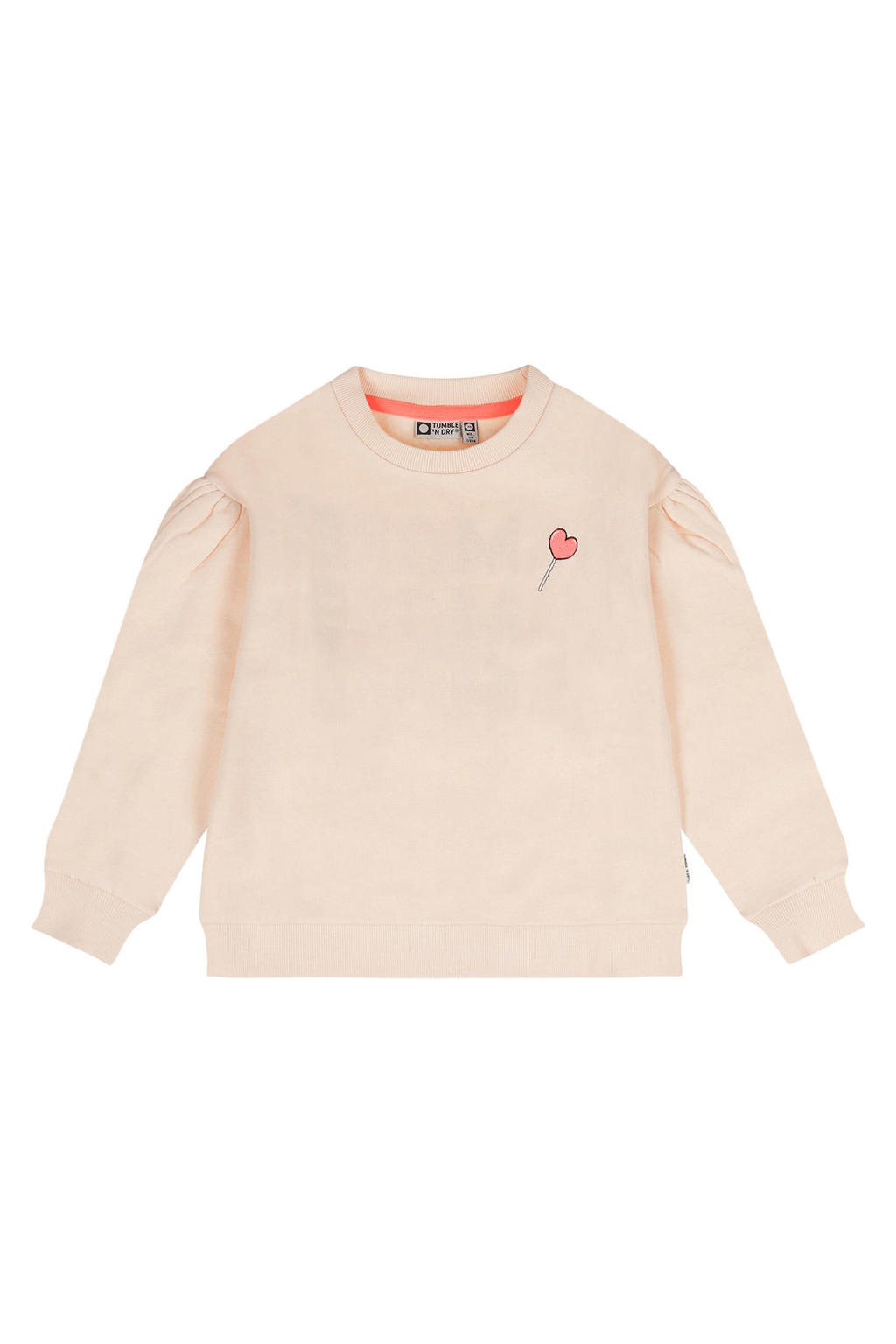 Beige meisjes Tumble 'n Dry sweater met lange mouwen en ronde hals