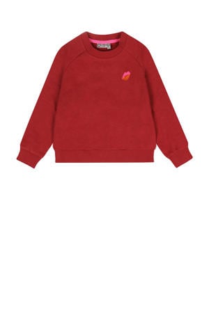 sweater met backprint rood