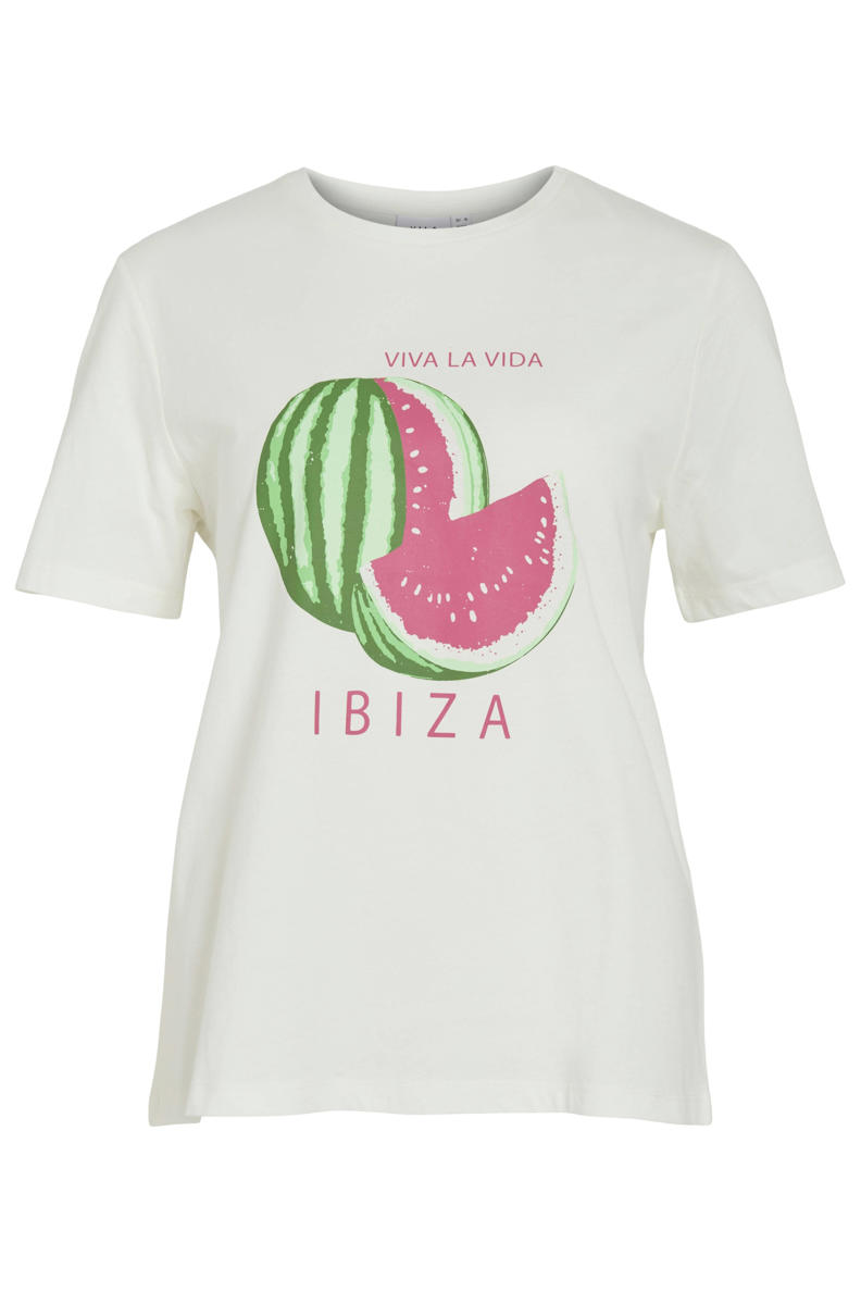 Vila Clothes Black Cotton T-Shirt