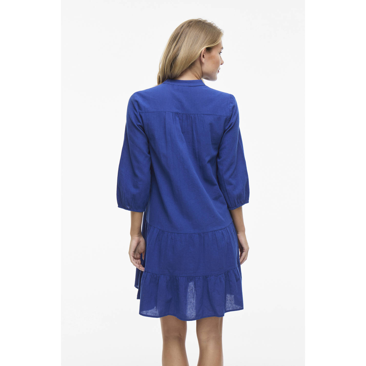 VILA jurk blauw