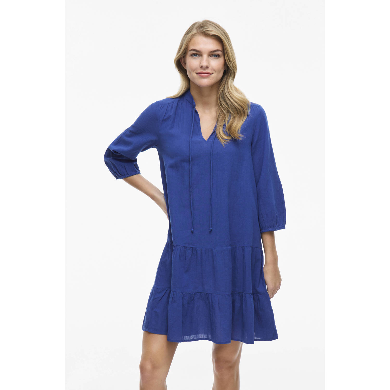 VILA jurk blauw