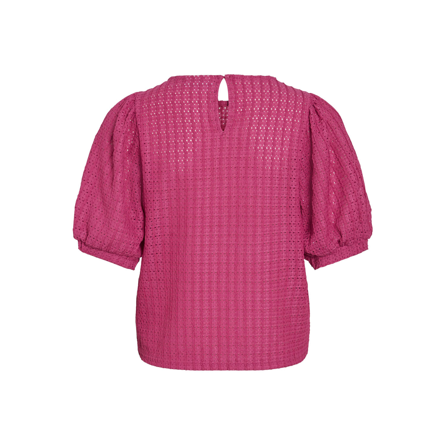 VILA top roze gehaakt