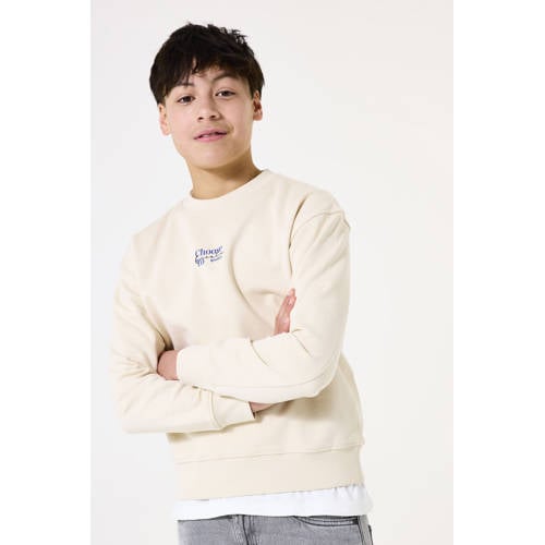 Garcia sweater met backprint ecru afbeelding