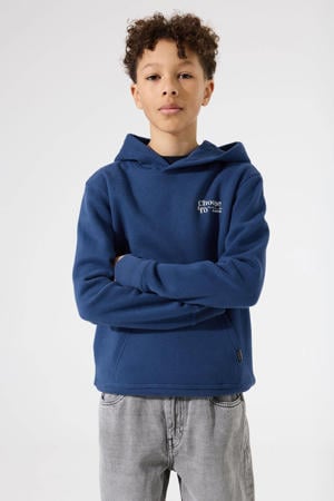 hoodie met backprint marineblauw