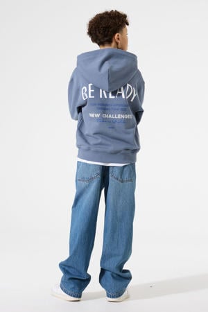 hoodie met backprint blauw