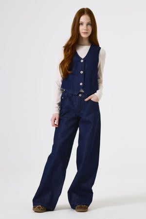 loose fit jeans dark blue denim
