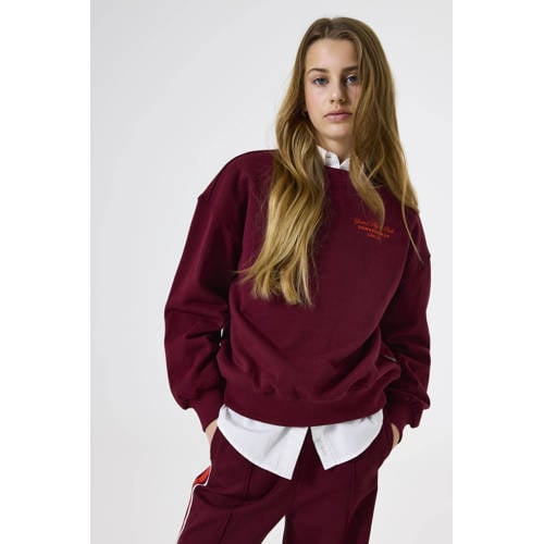 Garcia sweater met backprint donkerrood afbeelding