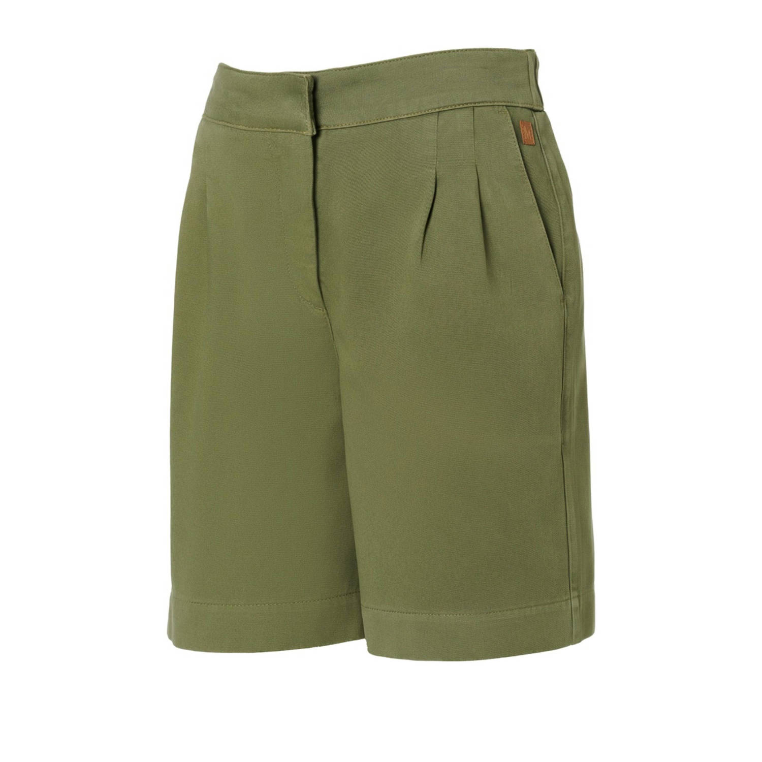 Mart Visser straight regular waist casual short olijfgroen