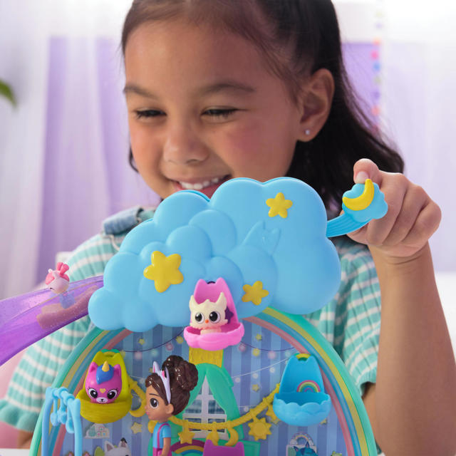 DreamWorks Gabby's Poppenhuis Meisjes Onesie | Gabby's Fleece Onesie Met 3D Oren | Gabby's Poppenhuis Pyjama Voor Meisjes | Roze 104