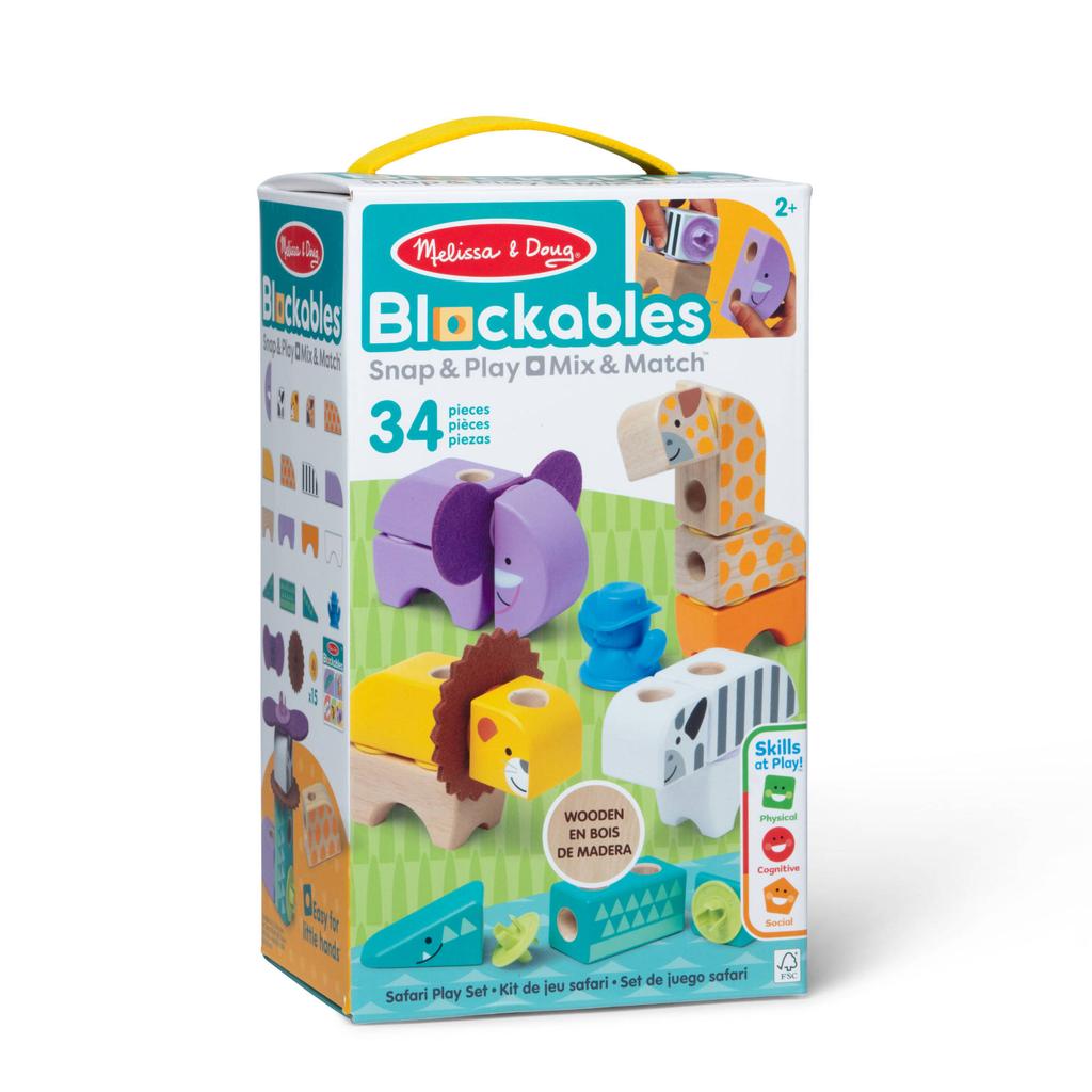 Melissa & Doug Blockables Safarispeelset