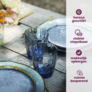 thumbnail: Cosy & Trendy Ontbijtborden / Dessertborden - Laguna Blue Grey ø 20 cm - 4 Stuks