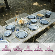 thumbnail: Cosy & Trendy Ontbijtborden / Dessertborden - Laguna Blue Grey ø 20 cm - 4 Stuks