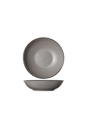 Diepe Borden / Pastaborden Speckle Grijs - ø 20 cm - 6 stuks