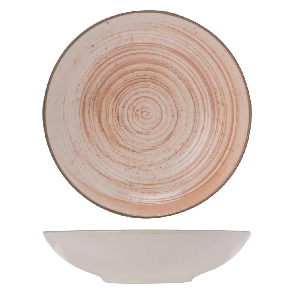 Cosy & Trendy Diepe Borden / Pastaborden Sintra Terracotta ø 21 cm - 4 Stuks