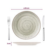 thumbnail: Cosy & Trendy Dinerborden Sintra Ivy Green ø 26 cm - 4 Stuks