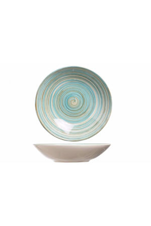 Diepe Borden / Pastaborden Turbolino Blauw ø 21 cm - 6 stuks
